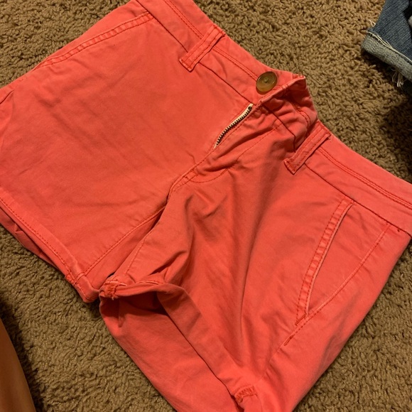 Red American Eagle Midi Shorts - Picture 1 of 1